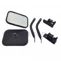 Httmt Mt371-032-m Pair Quick Release View Mirror Rectangular Black Compatible With Jee Wrangler Tj Jk 97-17