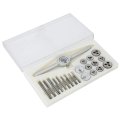31pcs Metal Screw Tap Die Set For External Thread Cutting Complete Hand Tool Kit 