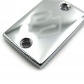 Xkh- Motorcycle Chrome Billet Aluminum Rear Brake Fluid Reservoir Cap Cover S Engraved Compatible With Suzuki Gsxr 600 Gsxr 750