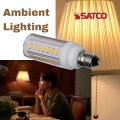 Satco 5w T6 Led Mini Candelabra Bulb Clear Finish 3000k Soft White 120 Volt Residential Commercial Indoor Enclosed Fixtures
