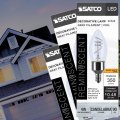 Satco S11525 Led Bulb 4w 40w Eq B11 Candelabra Vintage Style Flex Gray Coil Filament 2700k Warm White E12 Base Dimmable Clear