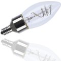 Satco S11525 Led Bulb 4w 40w Eq B11 Candelabra Vintage Style Flex Gray Coil Filament 2700k Warm White E12 Base Dimmable Clear
