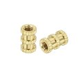 100pcs M3x8x5mm Knurled Insert Nut Brass Double-pass Embedment Nuts 3d Printing For Parts Laptop Automotive Plastic Shell 
