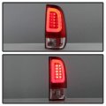 Acanii Red Clear Led Tube Tail Lights Brake Lamps Left Right Replacement For 2008-2016 Ford F250 F350 F450 Superduty