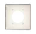 Leviton 80726-w 2-gang Flush Mount 2 15-inch Diameter Device Receptacle Wallplate White 