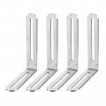 Uxcell Adjustable Corner Code 4pcs 100x120mm Stainless Steel 90-degree L-shape Brace For Fixed Furniture Shelf Bed Table
