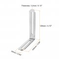 Uxcell Adjustable Corner Code 4pcs 100x120mm Stainless Steel 90-degree L-shape Brace For Fixed Furniture Shelf Bed Table