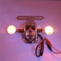 Httmt- Chrome Amer Metal Skull Brake Tail Light Signal Compatible With Bobber Choppers Motorcycle Bike P N Xh3118b-b-01-cd