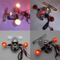 Httmt- Chrome Amer Metal Skull Brake Tail Light Signal Compatible With Bobber Choppers Motorcycle Bike P N Xh3118b-b-01-cd