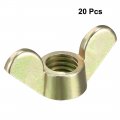 Uxcell M8 Wing Nuts Zinc Plated Fasteners Parts Screws Cymbals Butterfly Nut Bronze Tone 20pcs