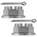Caltric Set Of 2 Rear Axel Castle Nuts Pins Compatible With Honda Trx350 Fourtrax 350 4x4 1986-1987