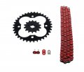 Fits Honda Trx250r 250r 520-92 Red Non O Ring Chain Sprocket Black 14 36