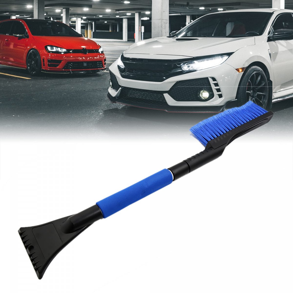 Foam Grip Extendable Car Auto Ice Scraper Shovel Snow Brush Removal Clean Tool