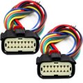 2pcs 16 Pin Headlights Connector For Jeep Grand Cherokee 2014-2024 68376997ad Pigtail Harness Plug 