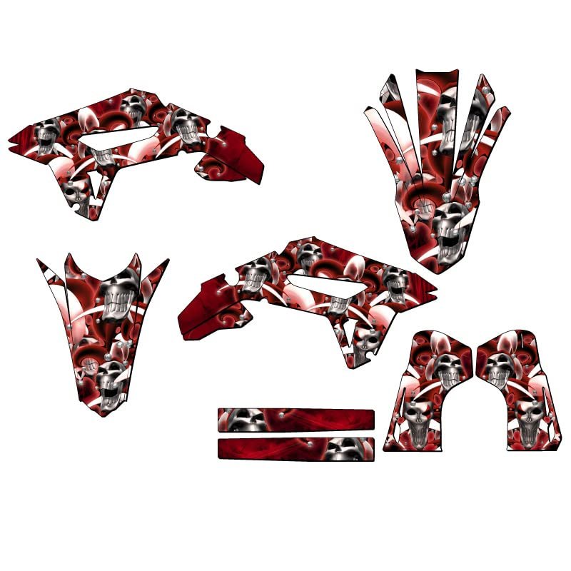 2021-2023 Crf 450 Rwe Jester Red Senge Graphics Base Kit For Honda