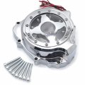 Httmt- Chrome W Red Led Left See Through Engine Stator Cover Compatible With 2003-2006 Hond Cbr 600rr P N Mt313-006a-cd
