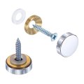 20pcs Screw Covers Caps Brass Flat Mirror Screws Decorative Cover Nail Fasteners For Sign Advertising Hardware Construction 