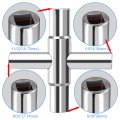 4 Way Sillcock Key Steel Water Spigot Wrench For Valve Faucet And Hose Bib 1 In 9 32 5 16 11 Silver Alloy 1pc