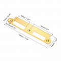 Uxcell Door Strike Plate 180mm X 40mm 201 Stainless Steel Latch Deadbolt For Frame Jamb Gold Round Edge