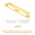 Uxcell Door Strike Plate 180mm X 40mm 201 Stainless Steel Latch Deadbolt For Frame Jamb Gold Round Edge