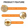 Uxcell Brass Tee Pipe Fitting 1 2 X Npt 3 Way T-connector Coupler Adapter For Gas Transport Connect Pipelines 5pcs