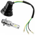 Caltric Headlight Socket Cord And Led Bulb Compatible With Yamaha Warrior 350 Yfm350x 1994-1995