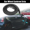 4pcs Auto Wheel Mudguard Eyebrow Strip 2 3cm X 150cm Universal Trim Protector Decoration Black Carbon Fiber Pattern Rubber