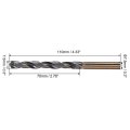 Straight Shank Twist Drill Bits 7 5mm Gold Titanium Black Nitride Coated High Speed Steel Hss 4341 With For Stainless Alloy