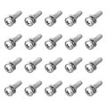 M4 X 14mm 304 Stainless Steel Phillips Pan Head Machine Screws Bolts Combine With Spring Washer And Plain Washers 20pcs 