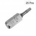 Uxcell Torx Bits 1 4 Inch Hex Shank 25mm Length Magnetic Screwdriver T8 Screw Driver Bit S2 Alloy Steel 25pcs