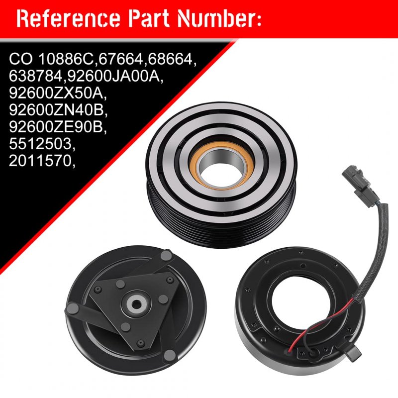 Ac Compressor And A C Clutch Fit For Altima Co 10886c