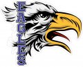 Stickertalk Blue Eagle Head Mascot 5 Inches By 4 