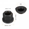 Uxcell M20 Flange Hex Nut Grade 8 Carbon Steel Black Oxide Finished For Machinery