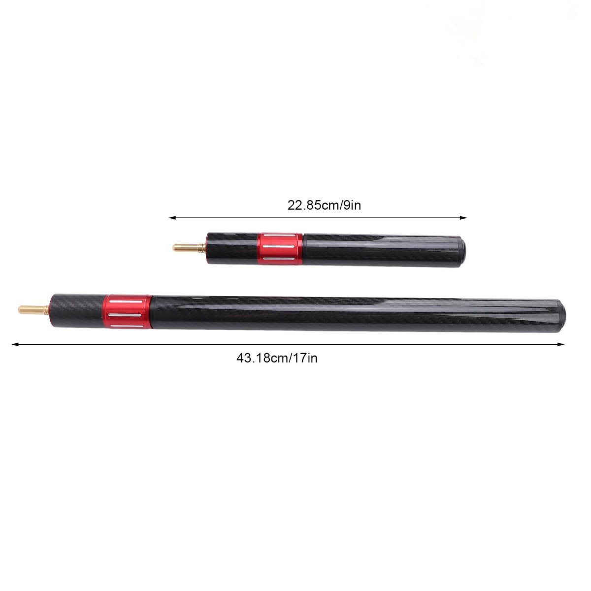Billiard Pool Extension 2pcs Extender 17 Inch 9 Carbon Fiber Telescopic Stick For Jp Snooker Accessories
