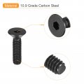 Uxcell 1 4-20x1 Flat Head Socket Cap Screws 10 9 Grade Carbon Steel Hex Countersunk Screw Bolts Fasteners Fully Threaded Black