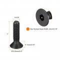 Uxcell 1 4-20x1 Flat Head Socket Cap Screws 10 9 Grade Carbon Steel Hex Countersunk Screw Bolts Fasteners Fully Threaded Black