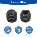 Socket Set Screws 20pcs M12x12mm Metric -carbon Steel Hex Headless Cup Point Grub For Repairing Compact Instruments Machinery