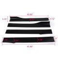 Universal Rocker Panel Extension Splitter Lip Double-sided Tape Not Included Body Side Skirt Kit Black 4 Pcs
