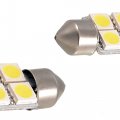 Uxcell Car White 4 Led 5050 Surface Mount Device 31mm Festoon Dome Light Trunk Lamp Bulb
