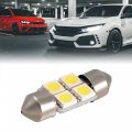 Uxcell Car White 4 Led 5050 Surface Mount Device 31mm Festoon Dome Light Trunk Lamp Bulb