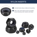 20pcs M10 X 1 5 Nylon Insert Hex Lock Nuts 304 Stainless Steel Self-locking Stop Nut For Industrial Construction Fasteners