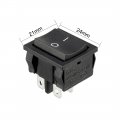 Uxcell Ac 250v 15a 6a Spdt 4terminal 2 Position On Off Boat Rocker Switch Black 21x24mm