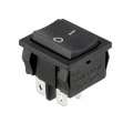 Uxcell Ac 250v 15a 6a Spdt 4terminal 2 Position On Off Boat Rocker Switch Black 21x24mm