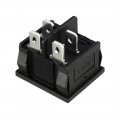 Uxcell Ac 250v 15a 6a Spdt 4terminal 2 Position On Off Boat Rocker Switch Black 21x24mm