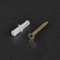 Uxcell 4x20mm Plastic Expansion Tube For Drywall With Color Zinc Screws White 50pcs