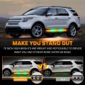 Xridonsen 2pcs 60 Inch Amber Green Emergency Lights Strip 720 Led Running Board Strobe Side Flashing Warning Safety Caution For