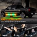 Xridonsen 2pcs 60 Inch Amber Green Emergency Lights Strip 720 Led Running Board Strobe Side Flashing Warning Safety Caution For