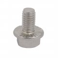 Uxcella M6x10mm Thread 304 Stainless Steel Hex Head Serrated Flange Screw Bolt 15pcs