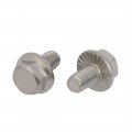 Uxcella M6x10mm Thread 304 Stainless Steel Hex Head Serrated Flange Screw Bolt 15pcs