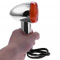 Motorcycle Amber Chrome Bullet Front Rear Turn Signal Indicator Lights Compatible With Honda Fury Interstate Nighthawk Rebel